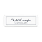 Eenvoudig Cursief Script Return-adres Etiket (Voorkant)