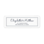 Eenvoudig Cursief Script Return-adres Etiket (Voorkant)