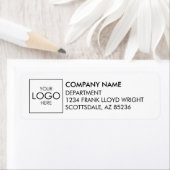 Eenvoudig Custom Business Company Logo Retouradres Etiket (Insitu)