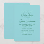 Eenvoudig Cute Aesthetic Blue en Green Vrijgezelle Kaart (Voorkant / Achterkant)