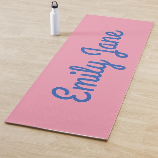 Eenvoudig Cute Blue en roze, op maat gemaakt Yogamat (In situ)