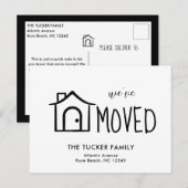 Eenvoudig Cute House We hebben een bewegende aanko Briefkaart (Voorkant / Achterkant)