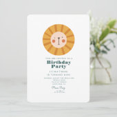 Eenvoudig Cute Lion Forest met dieren op zaterdag Kaart (Staand voorkant)