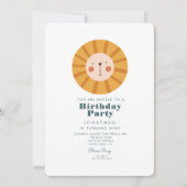 Eenvoudig Cute Lion Forest met dieren op zaterdag Kaart (Voorkant)