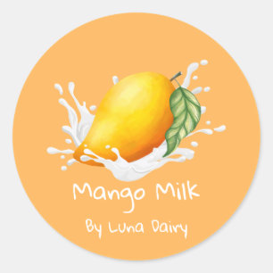 Eenvoudig Cute Mango Melk Label