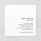 Eenvoudig Cute Modern Gold Glitter Heart Networkin Vierkante Visitekaartje (Achterkant)