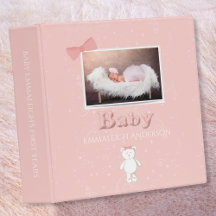 Eenvoudig Cute Pink Bow Baby Girl Album