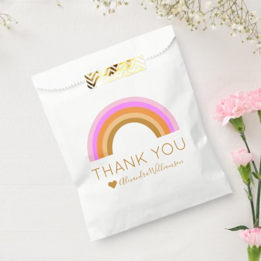 Eenvoudig Cute Retro Rainbow Speciaal Dank u Bedankzakje (Gezegeld)