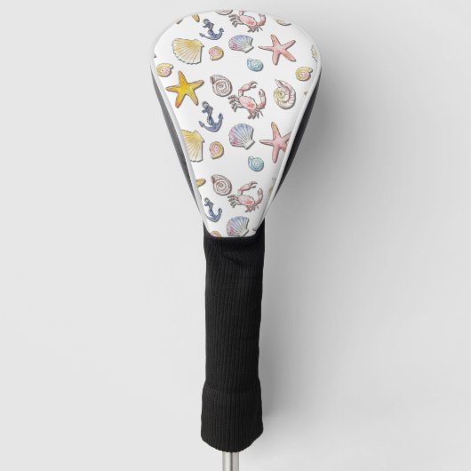 Eenvoudig Cute Strand Design  Golfheadcover (Voorkant)