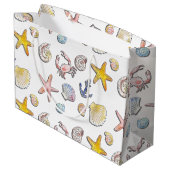 Eenvoudig Cute Strand Design Groot Cadeauzakje (Achterkant Gekanteld)