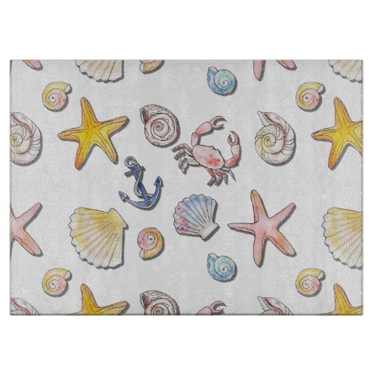 Eenvoudig Cute Strand Design  Snijplank (Voorkant)