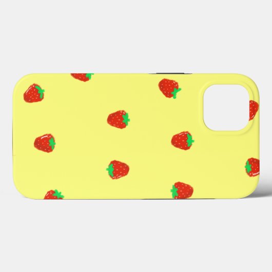 Eenvoudig Cute Strawberry Phone case (Achterkant (horizontaal))