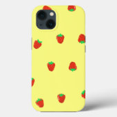 Eenvoudig Cute Strawberry Phone case (Achterkant)
