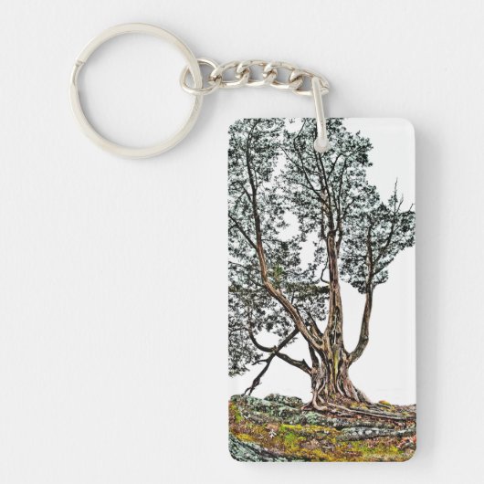 Eenvoudig Cypress Sleutelhanger (Voorkant)
