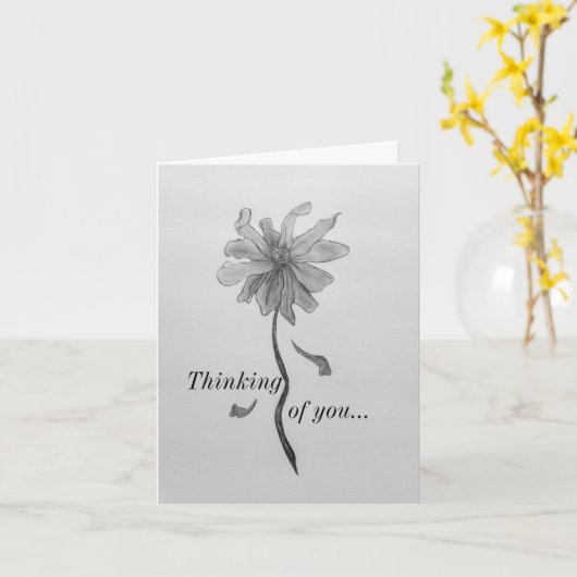 Eenvoudig dagdenken kaart (Gele Bloem)