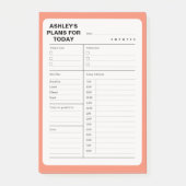 Eenvoudig Dagelijks Planner Notitieblok Post-it® Notes (Voorkant)