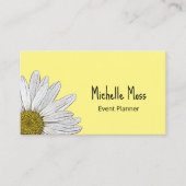 Eenvoudig Daisy Botanisch Land Geel Visitekaartje (Voorkant)