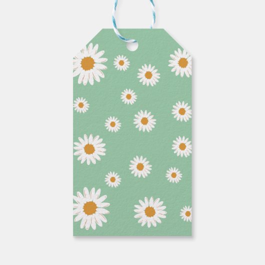 Eenvoudig Daisy Gift Label Cadeaulabel (Achterkant)