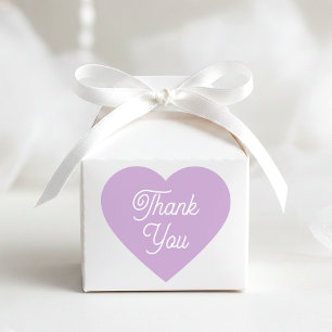 Eenvoudig Dank Je Modern Paarse Favor Cute Vormgev Hart Sticker