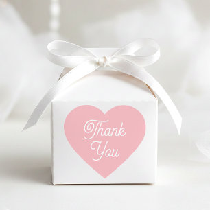 Eenvoudig Dank Je Modern Roze Verpakkingen Cute Vo Hart Sticker