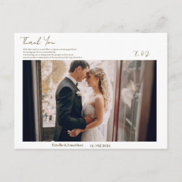 Eenvoudig Dank je wel  Briefkaart