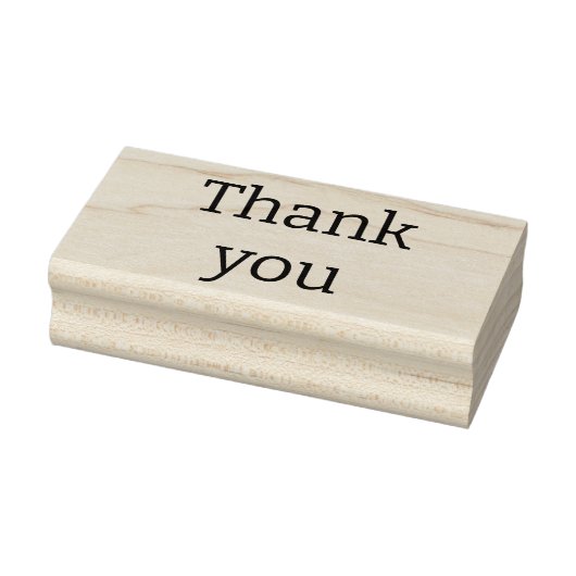 Eenvoudig" Dank u" Aangepaste bericht Wood Art Sta Rubberstempel (Stempel)