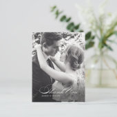 Eenvoudig dank u bruiloft Briefkaart (Staand voorkant)