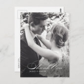 Eenvoudig dank u bruiloft Briefkaart (Voorkant / Achterkant)