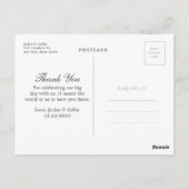 Eenvoudig dank u bruiloft Briefkaart (Achterkant)