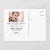 Eenvoudig Dank u de foto's van de Baby van het Man Aankondigingskaart (Achterkant)
