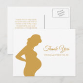 Eenvoudig dank u de Zwangere Buil van het Baby van Briefkaart (Voorkant / Achterkant)