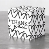 Eenvoudig dank u hart patroon bruiloft bedankdoosjes