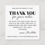 Eenvoudig dank u hart zorg instructie bedrijf informatiekaartje (Voorkant)