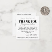 Eenvoudig dank u hart zorg instructie bedrijf notitiekaartje (Voorkant / Achterkant in situ)