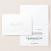 Eenvoudig dank u Monogram Elegante bruiloft Folie Kaarten (Display)