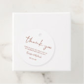 Eenvoudig dank u roest en witte trouwnamen bedankjes labels (In situ)