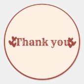 Eenvoudig dank u sticker (Voorkant)