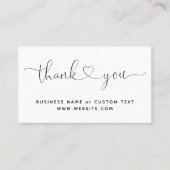 Eenvoudig dank u voor het winkelen van kleine bran visitekaartje