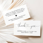 Eenvoudig dank u voor het winkelen van kleine bran visitekaartje