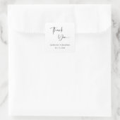 Eenvoudig dankbaar: modern monogram bedankt vierkante sticker (Tas)