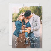 Eenvoudig dankbaar voor de kleine dingen Kerstmis Feestdagenkaart (Voorkant)