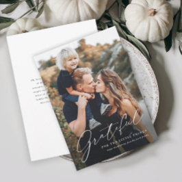 Eenvoudig dankbaar voor de kleine dingen Thanksgiv Feestdagenkaart