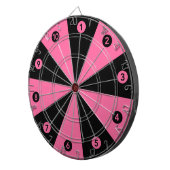 Eenvoudig dartbord Slechts 1 tot 10 in roze en zwa (Voorkant Rechts)