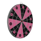 Eenvoudig dartbord Slechts 1 tot 10 in roze en zwa (Voorkant Links)