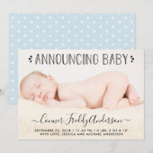 Eenvoudig de aankondiging van de geboorte van Chic (Voorkant / Achterkant)