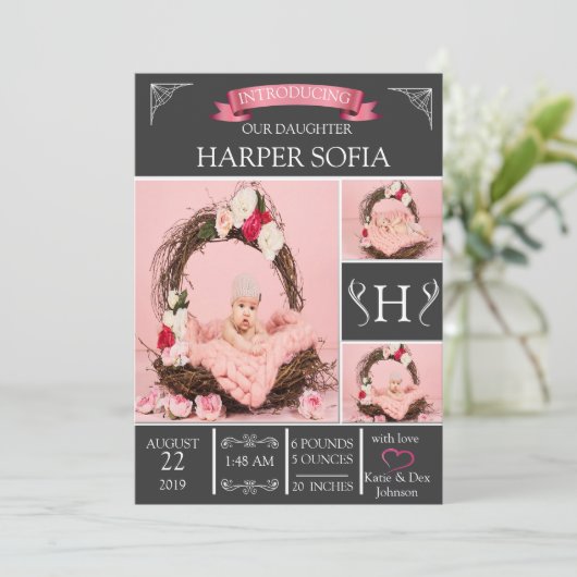 Eenvoudig de aankondiging van de geboorte van Eleg (Staand voorkant)