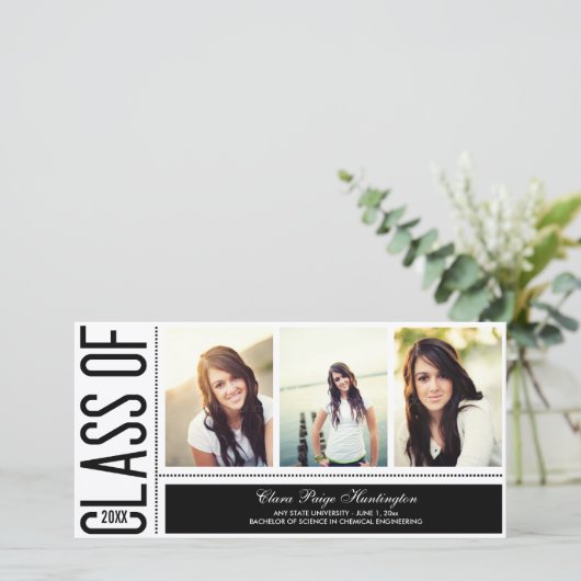 Eenvoudig de Aankondiging van het Afstuderen van C (Staand voorkant)