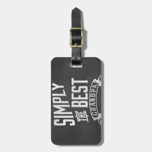 Eenvoudig de beste opa bagagelabel (Voorkant verticaal)