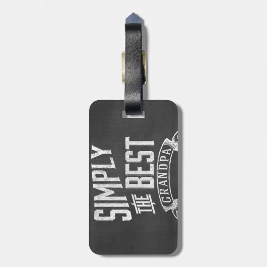 Eenvoudig de beste opa bagagelabel (Achterkant verticaal)