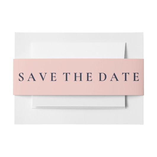 EENVOUDIG DE DATUM OXFORD BLAUW EN BABY PINK BEWAR UITNODIGINGEN WIKKEL (Voorkant Voorbeeld)